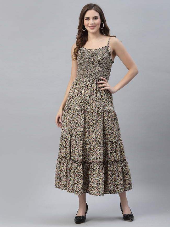 Women Squared Neck Sleeveless Dress