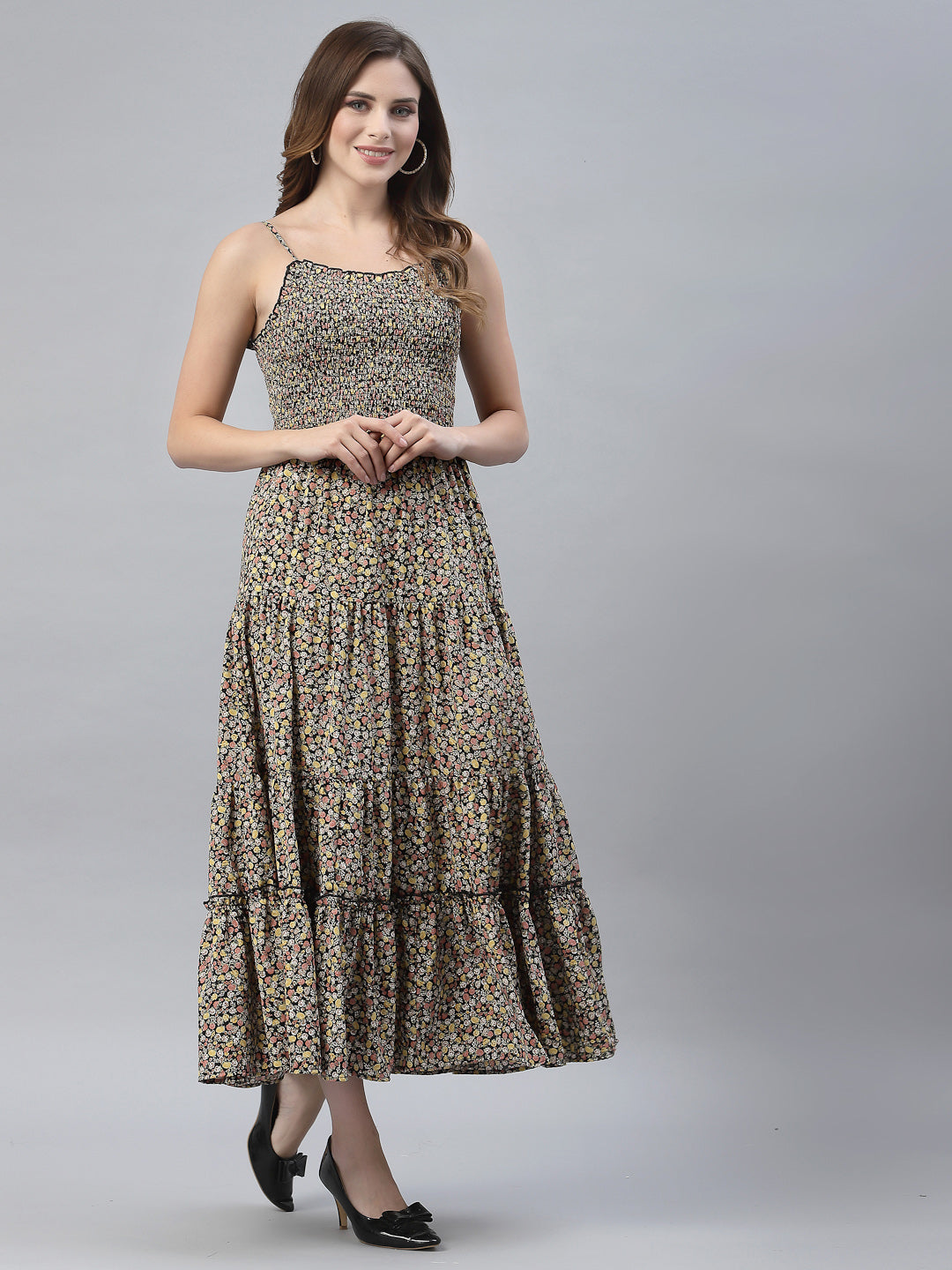 Women Squared Neck Sleeveless Dress