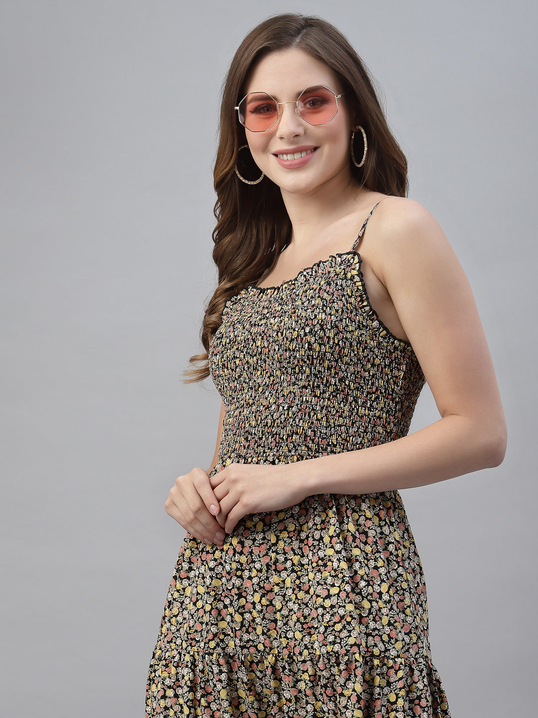 Women Squared Neck Sleeveless Dress
