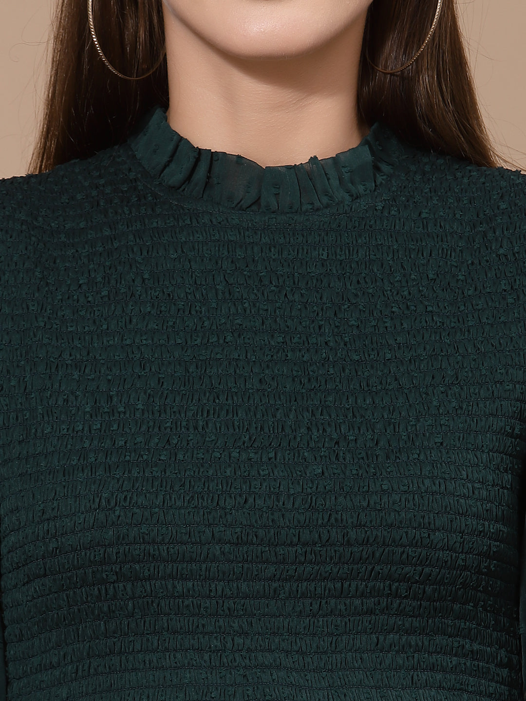 Women Green A-Line Odour Free Midi Dress