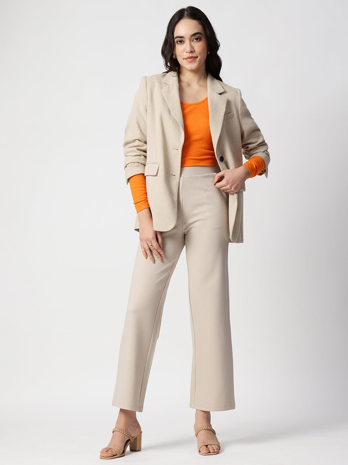 Women Round Neck Fitted Top