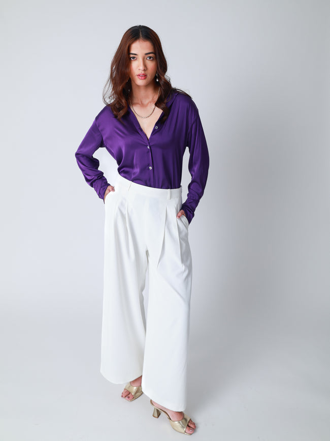 Women Premium Satin Party Wear Shirt