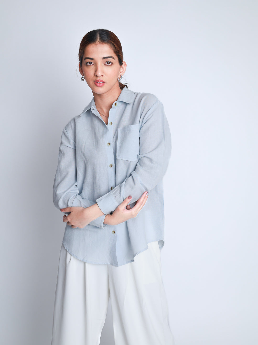Women Linen Premium Casual Wear Shirt