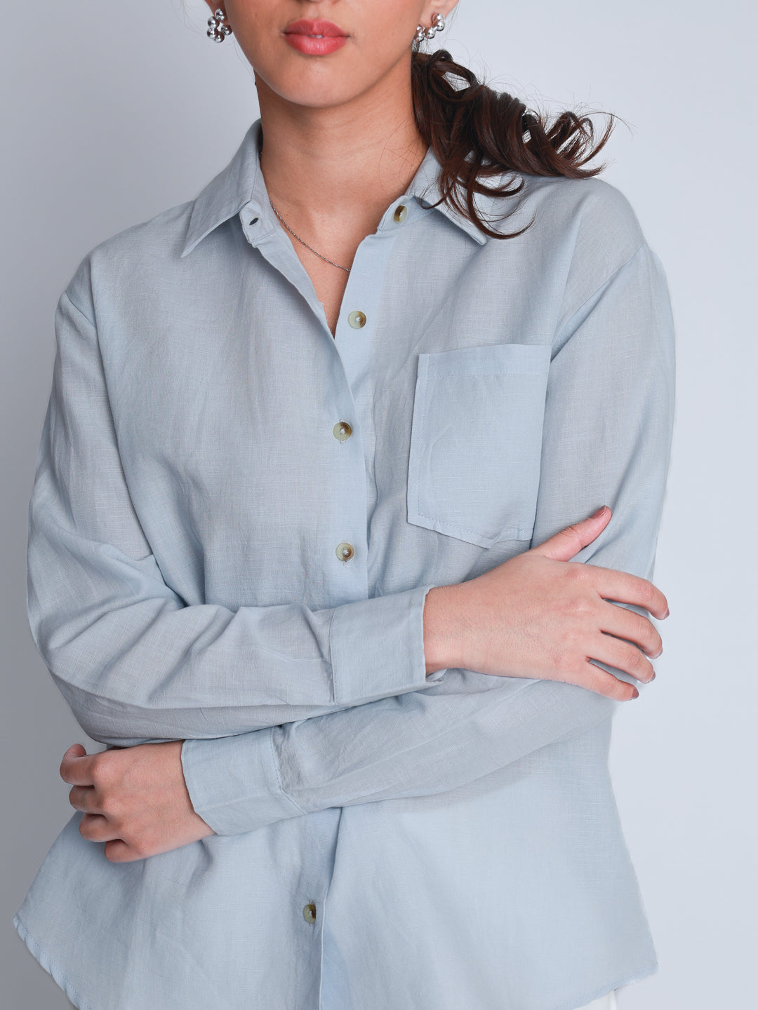 Women Linen Premium Casual Wear Shirt