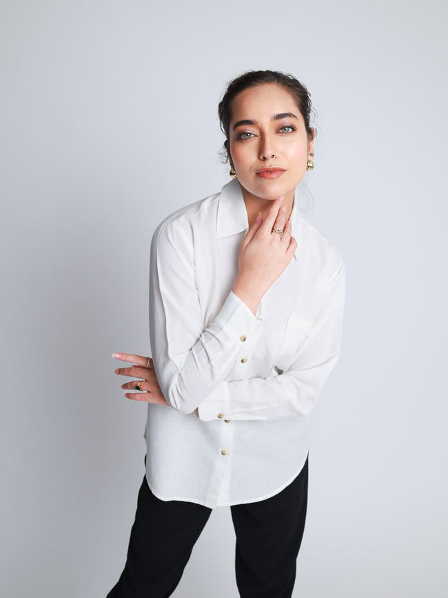 Women Linen Premium Casual Wear Shirt