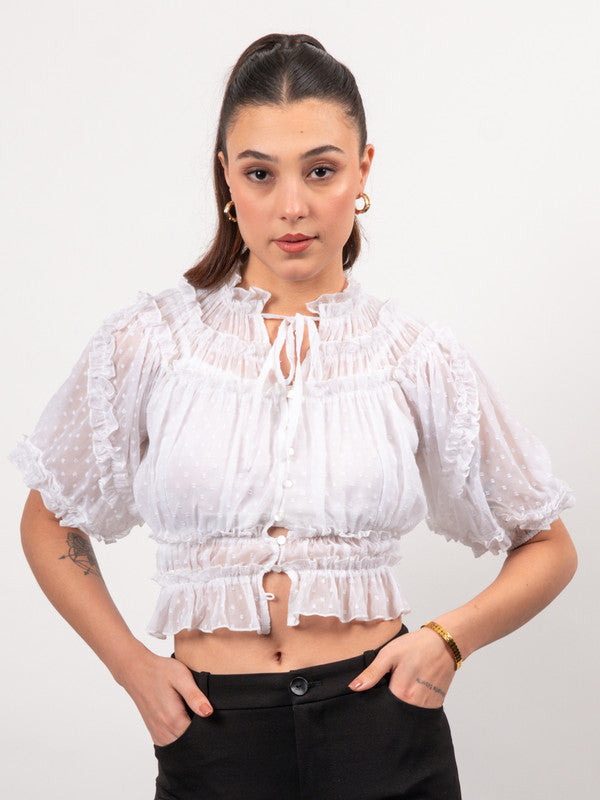Chiffon Ruffled Blouse