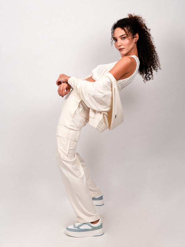 Women Cargo Pocket Knitted Joggers