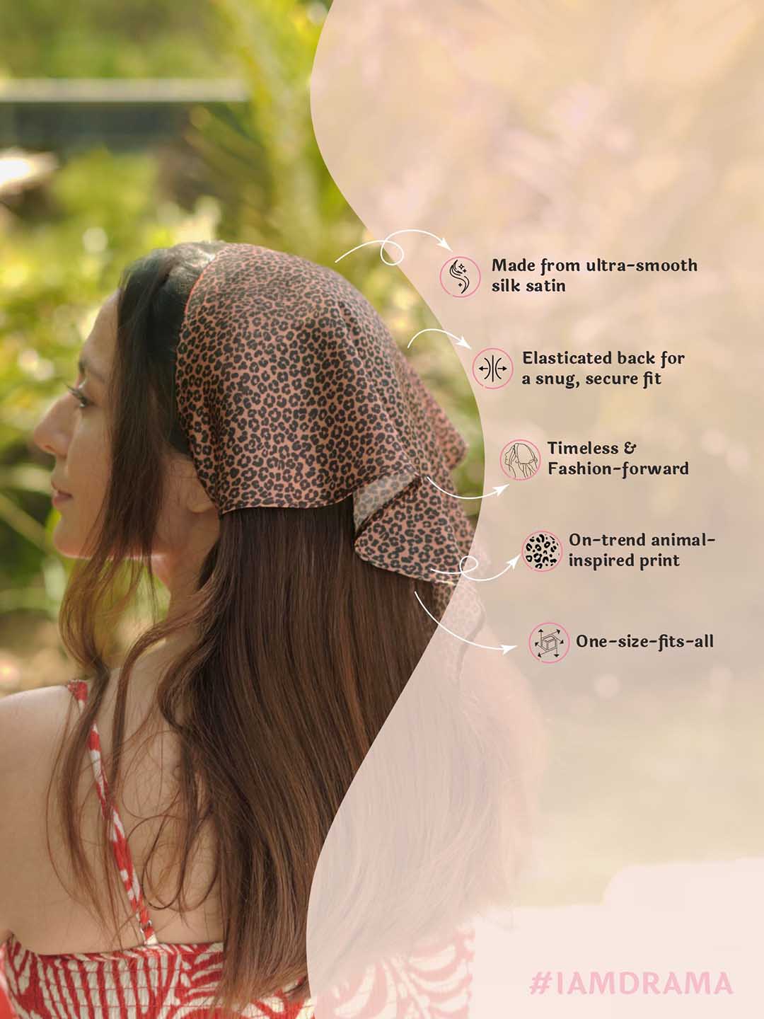 Brown Lea Noir Headscarf