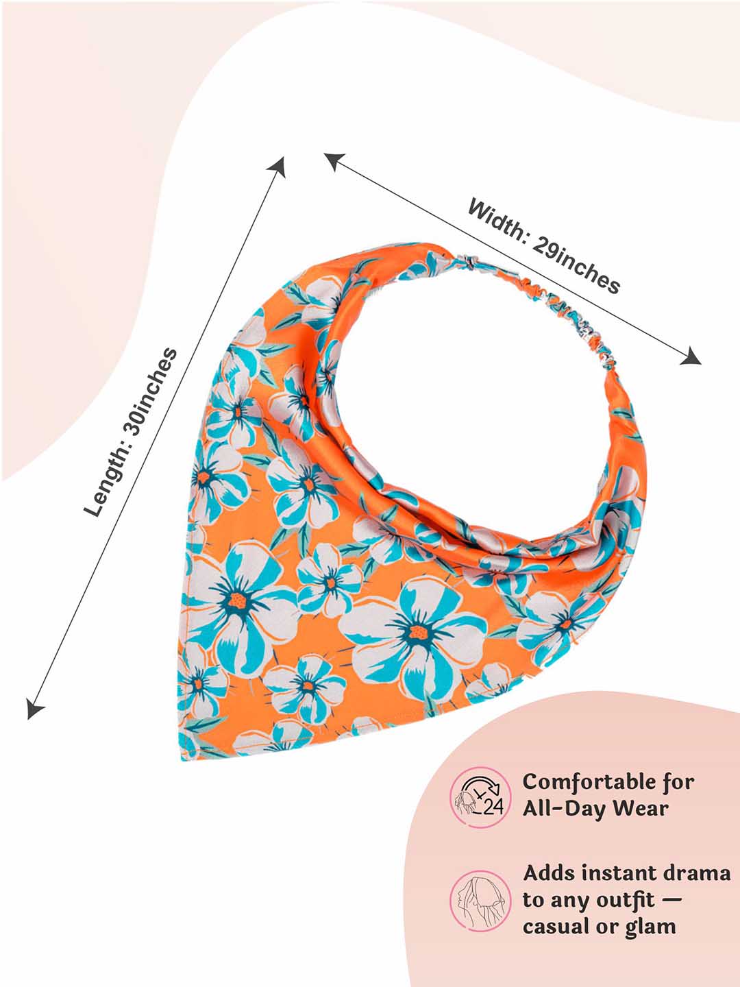 Orange Blossom Headscarf
