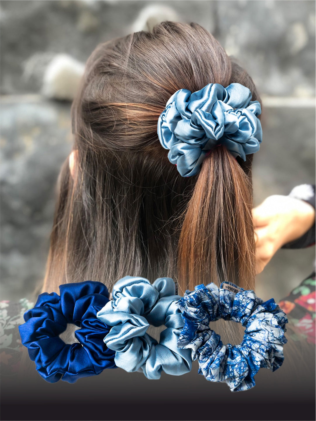 No Monday Blues Scrunchies Set Of 3