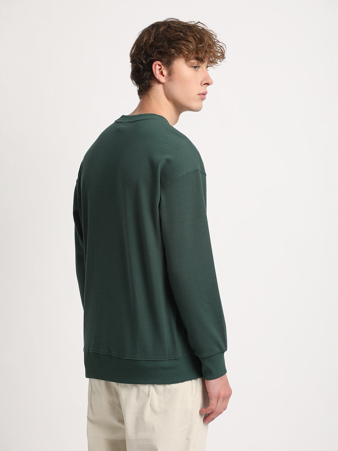 Men Archi Style: 's Green Printed Relax Fit Sweatshirt | The Bear House