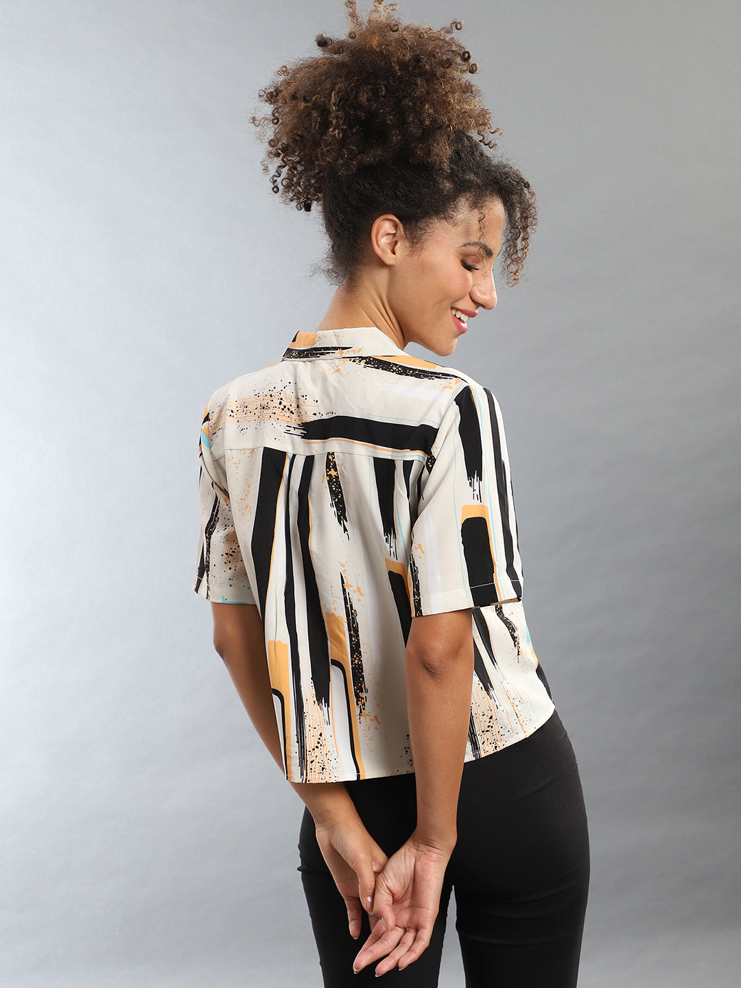 Women Abstract Print Top