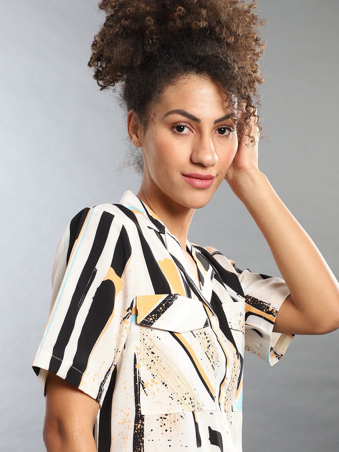 Women Abstract Print Top
