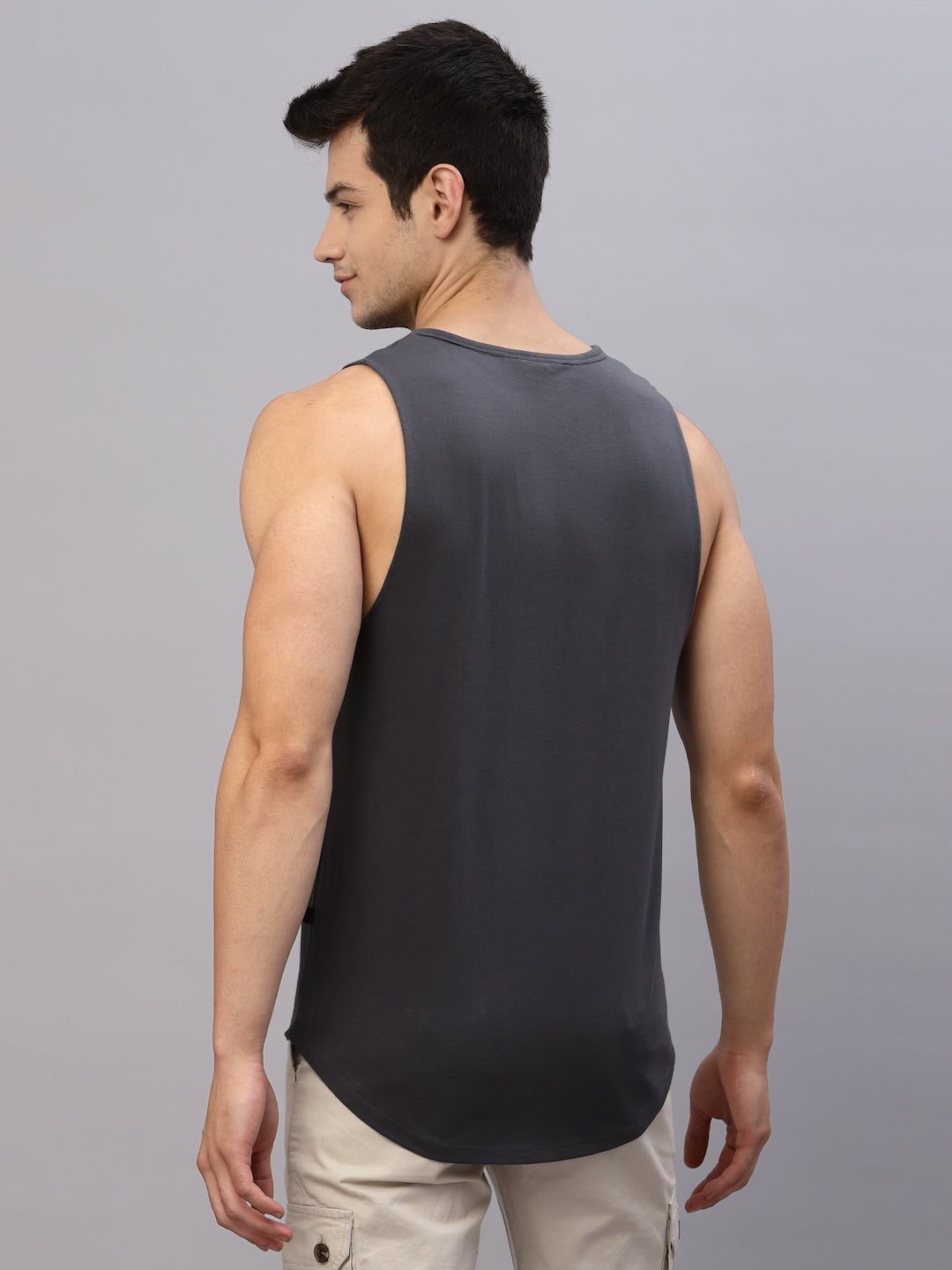 Men Grey Printed T-Shirt