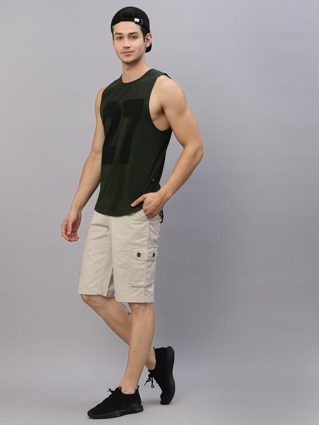 Men Green Printed T-Shirt