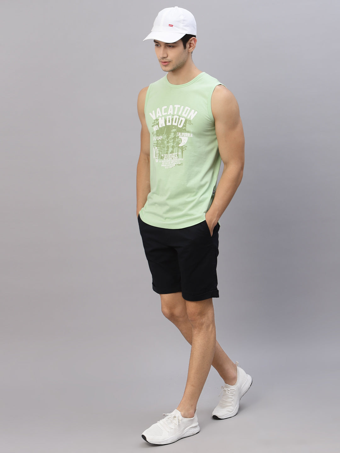 Men Green Printed T-Shirt