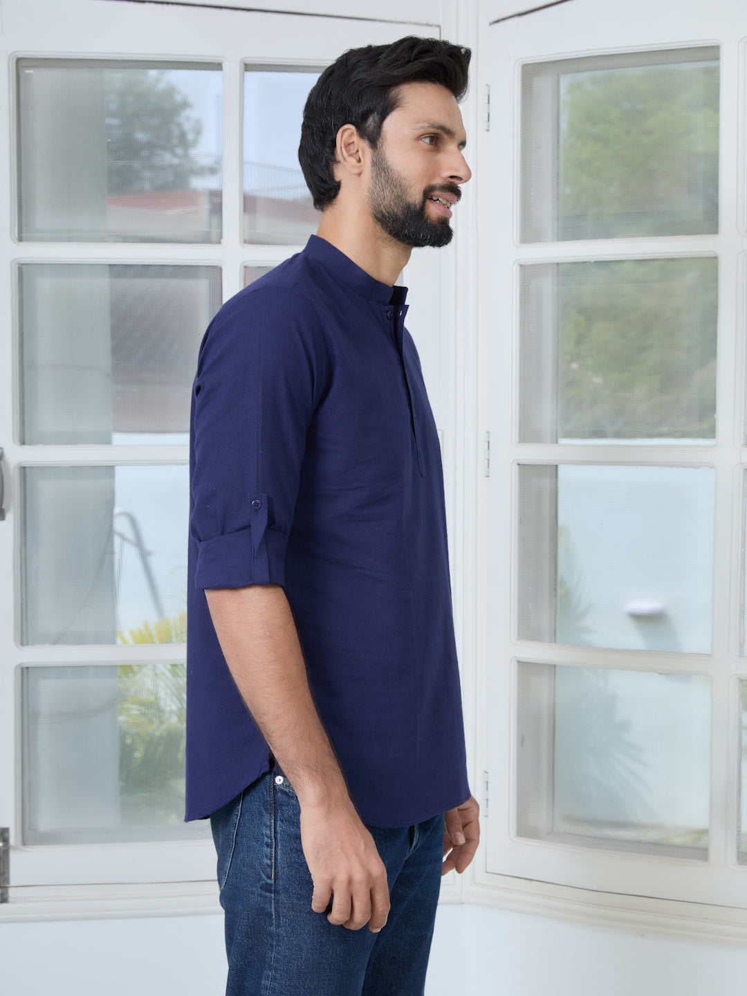 Men Nave Pure cotton Short Kurta