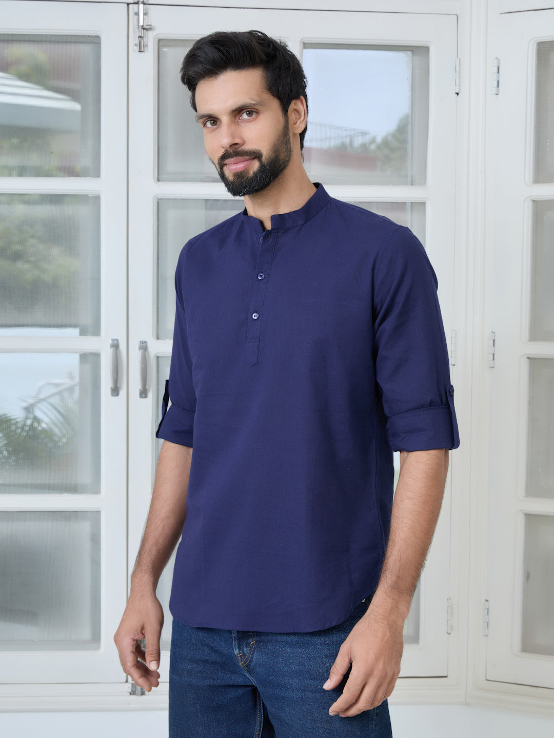 Men Nave Pure cotton Short Kurta