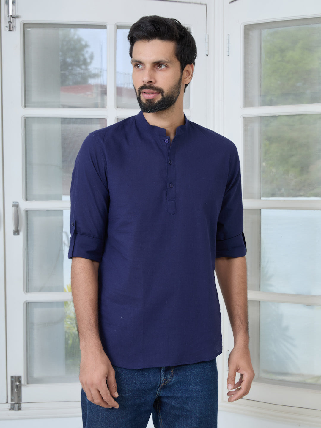 Men Nave Pure cotton Short Kurta