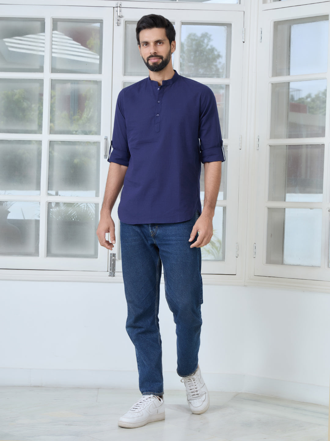 Men Nave Pure cotton Short Kurta