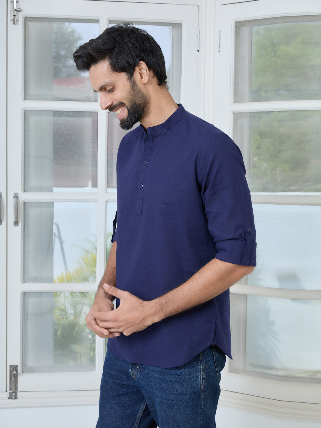 Men Nave Pure cotton Short Kurta