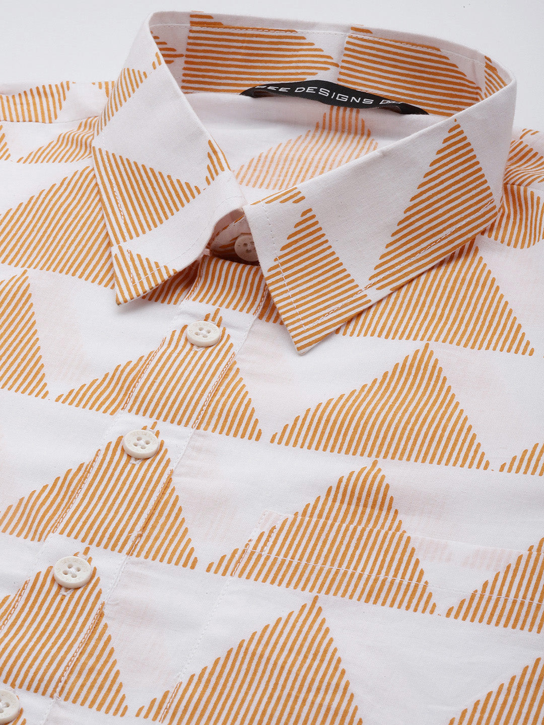 Men White Regular Pure Cotton Pathani Printed Men'S Kurta