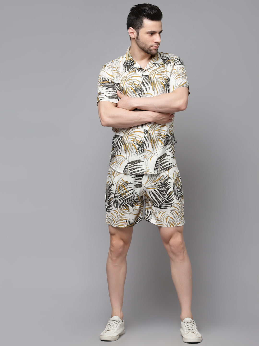 Men Printed Half Sleeve Co-ord Set