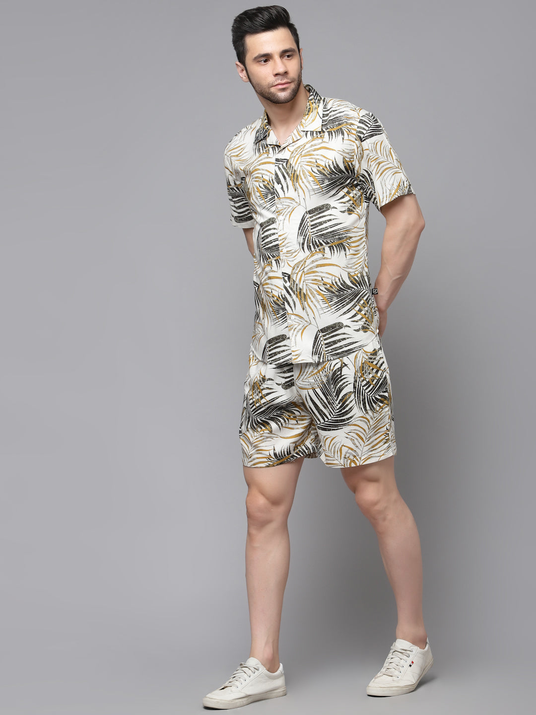 Men Printed Half Sleeve Co-ord Set