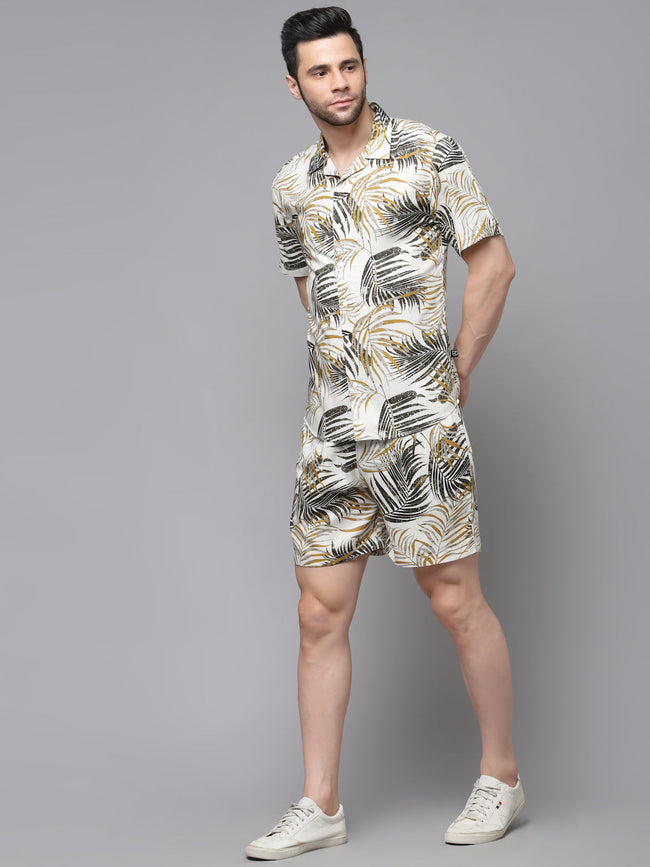 Men Printed Half Sleeve Co-ord Set