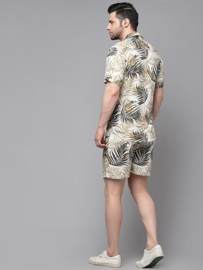 Men Printed Half Sleeve Co-ord Set