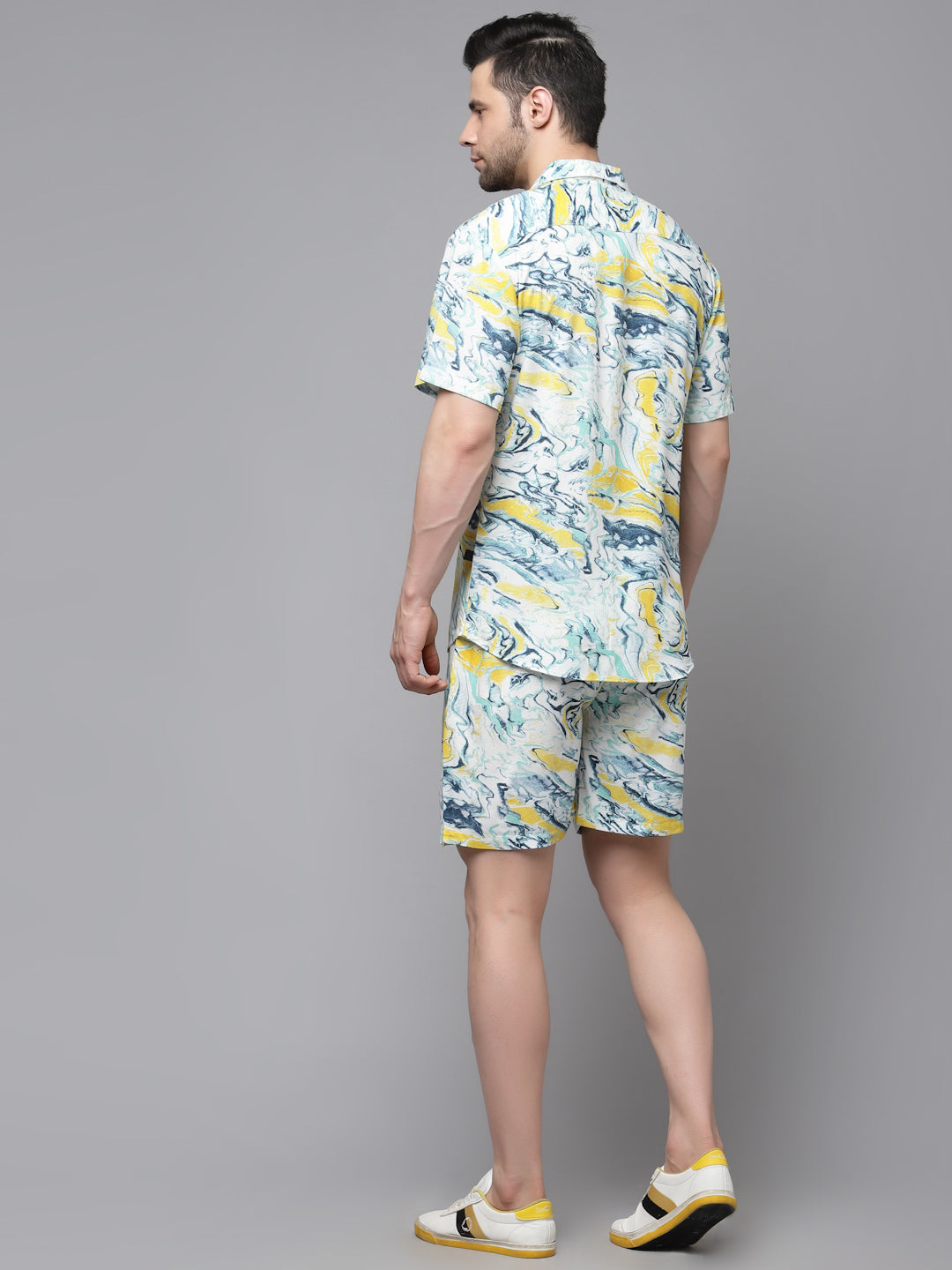 Men Printed Half Sleeve Co-ord Set