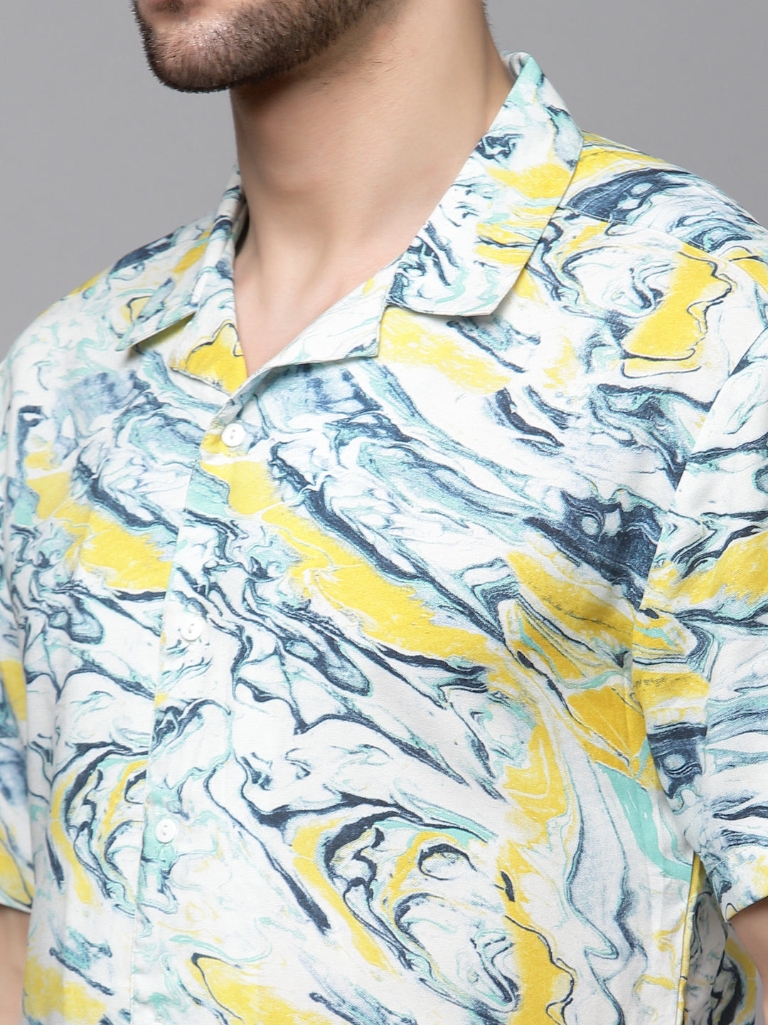 Men Printed Half Sleeve Co-ord Set
