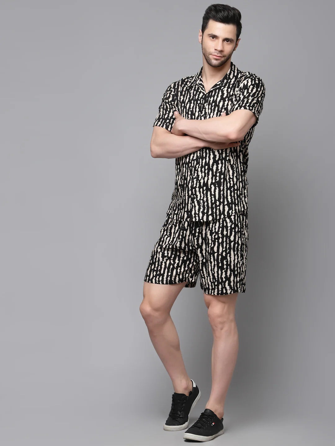 Men Printed Half Sleeve Co-ord Set