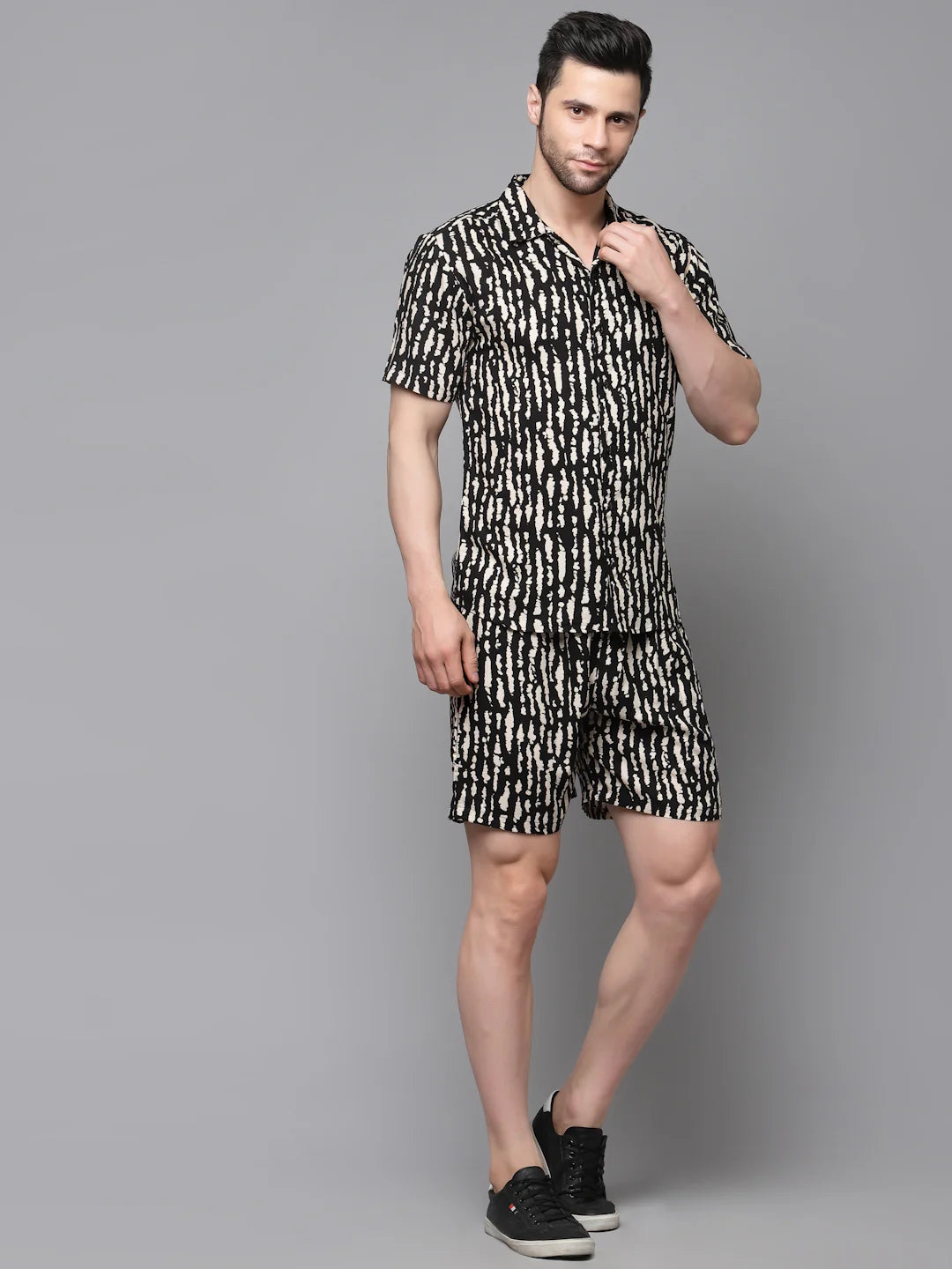 Men Printed Half Sleeve Co-ord Set