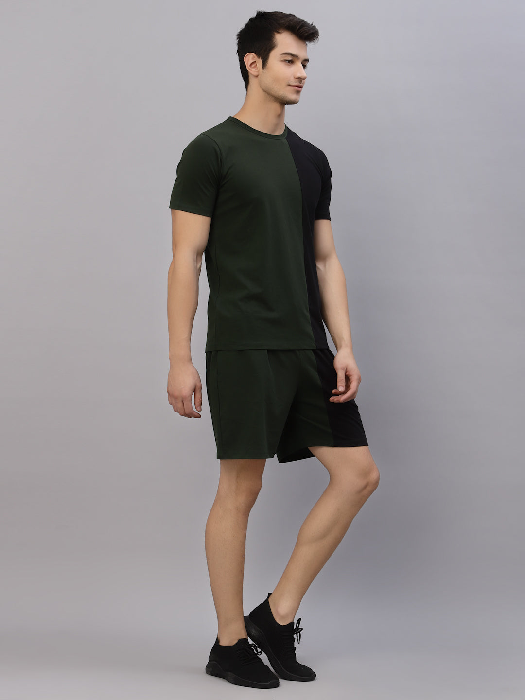 Men Green & Black Co-Ords