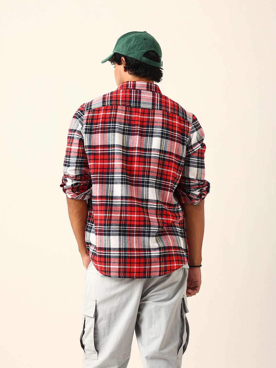 Men Woven Checked Casual Shirt