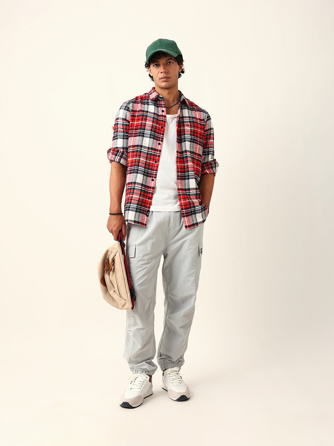 Men Woven Checked Casual Shirt