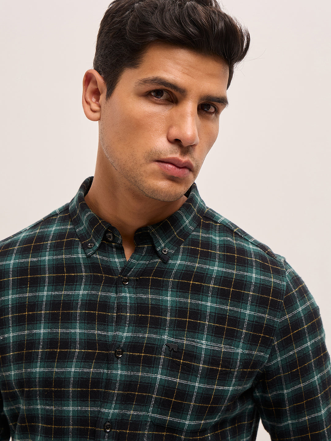 Men Multi-Color Checked Slim Fit Casual Shirt