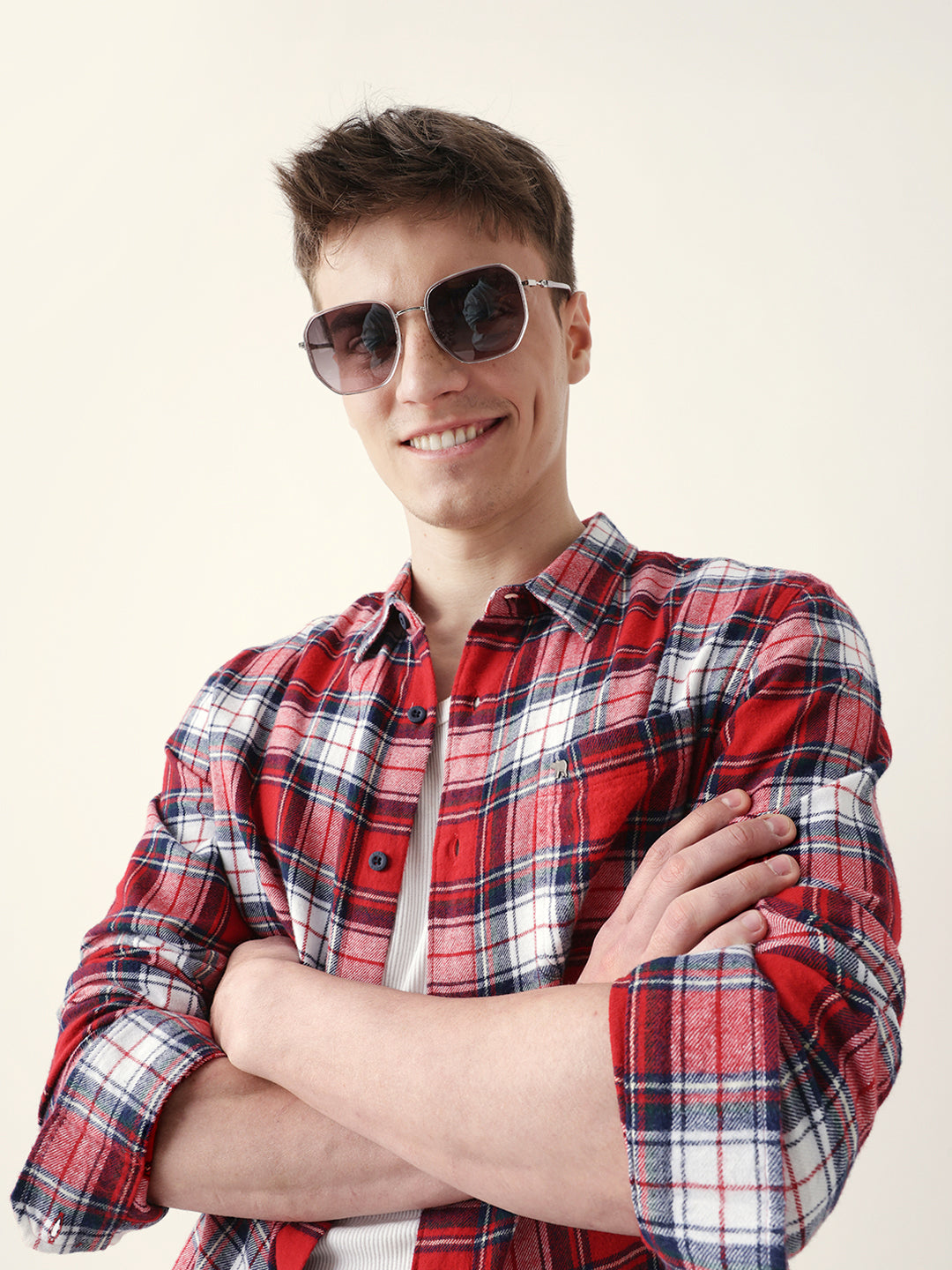 Men Trendy Casual Checkered Shirt