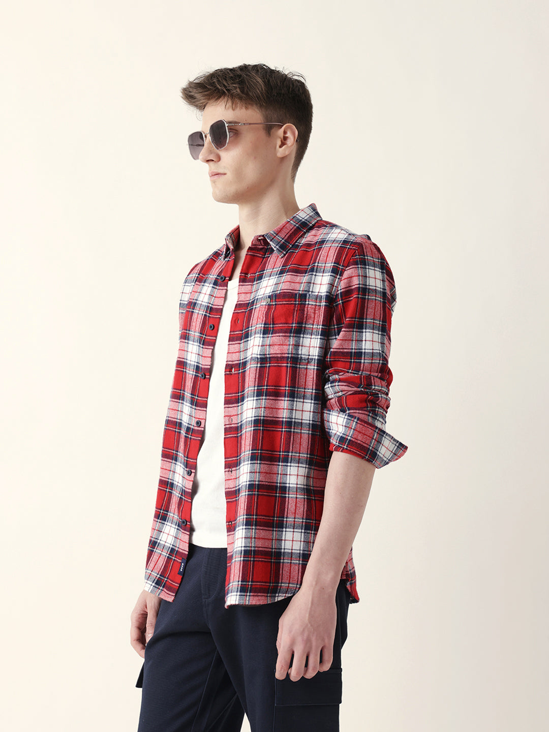 Men Trendy Casual Checkered Shirt