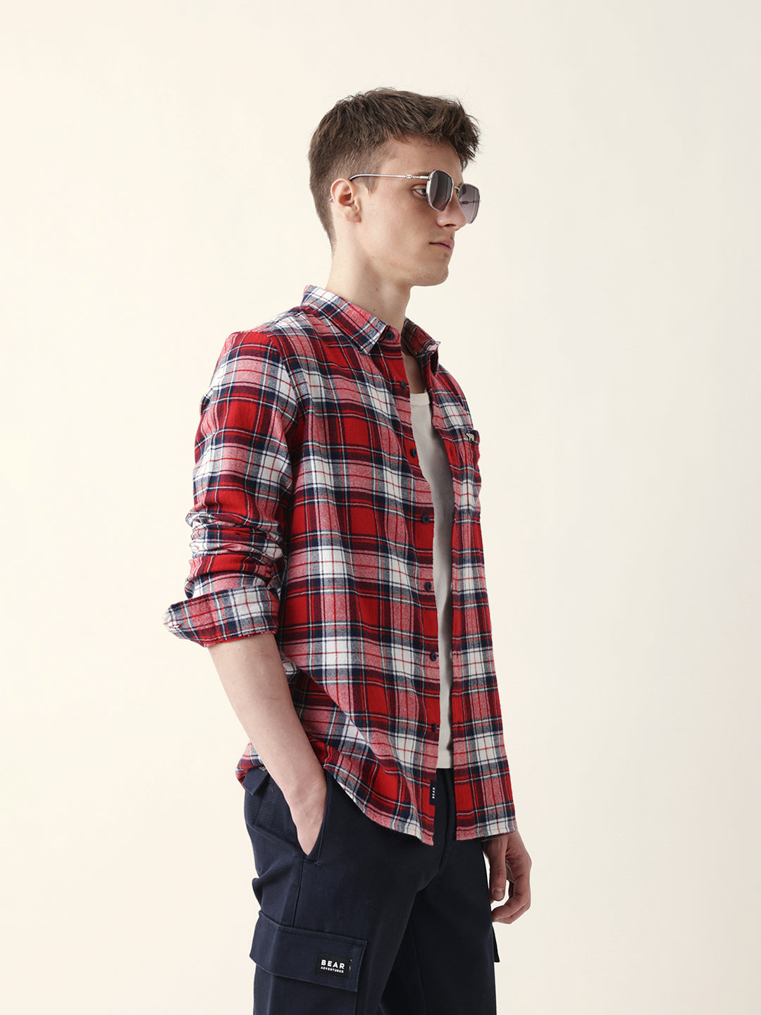 Men Trendy Casual Checkered Shirt