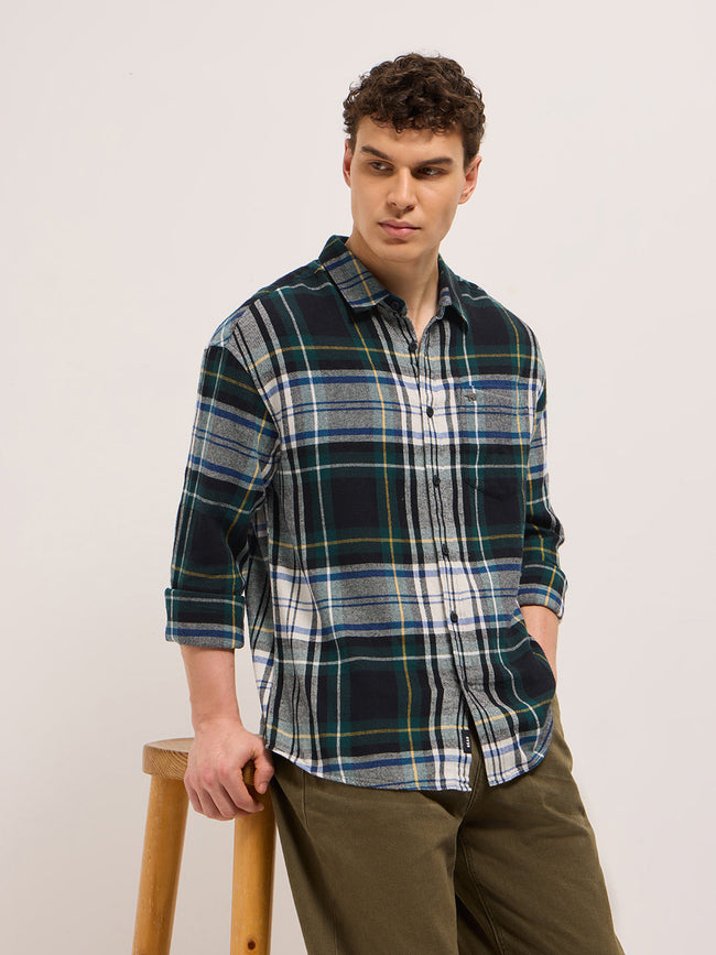 Men Multi-Color Checked Relax Fit Casual Shirt
