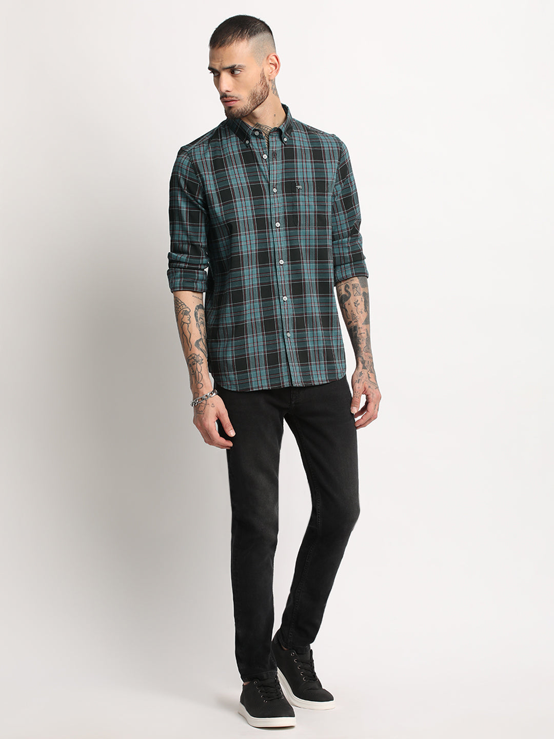 Men  Multicolored Checked Casual Shirt