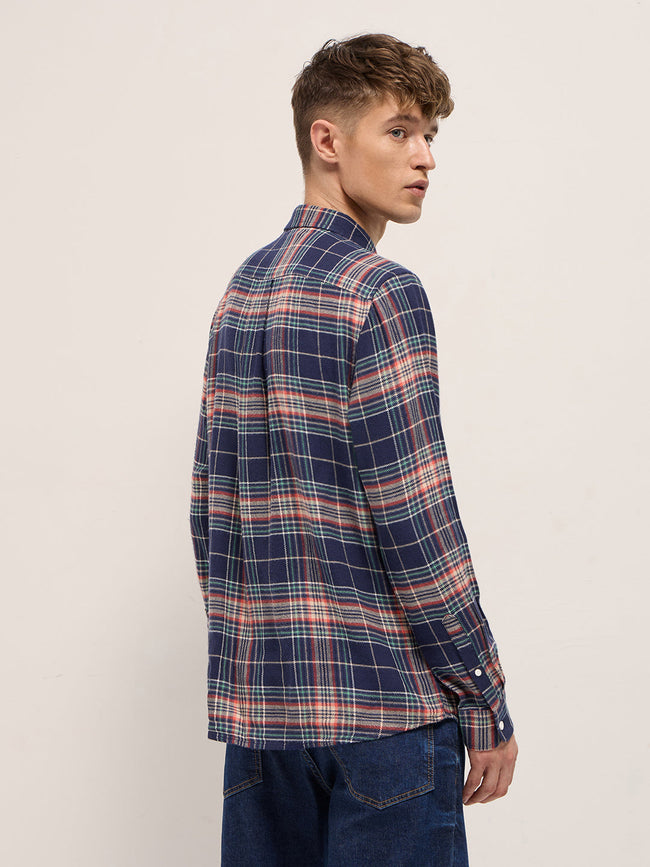 Men Multicolor Tartan Checked Slim Fit Flannel Casual Shirt