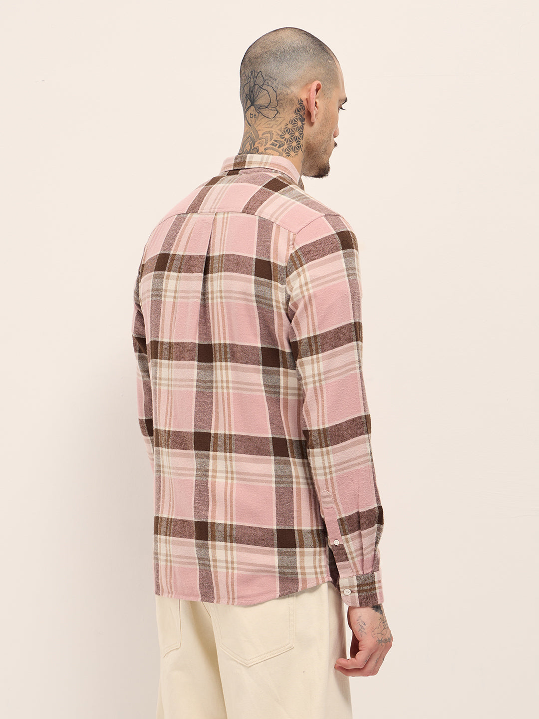 Men Multi-Color Checked Flannel Shirt