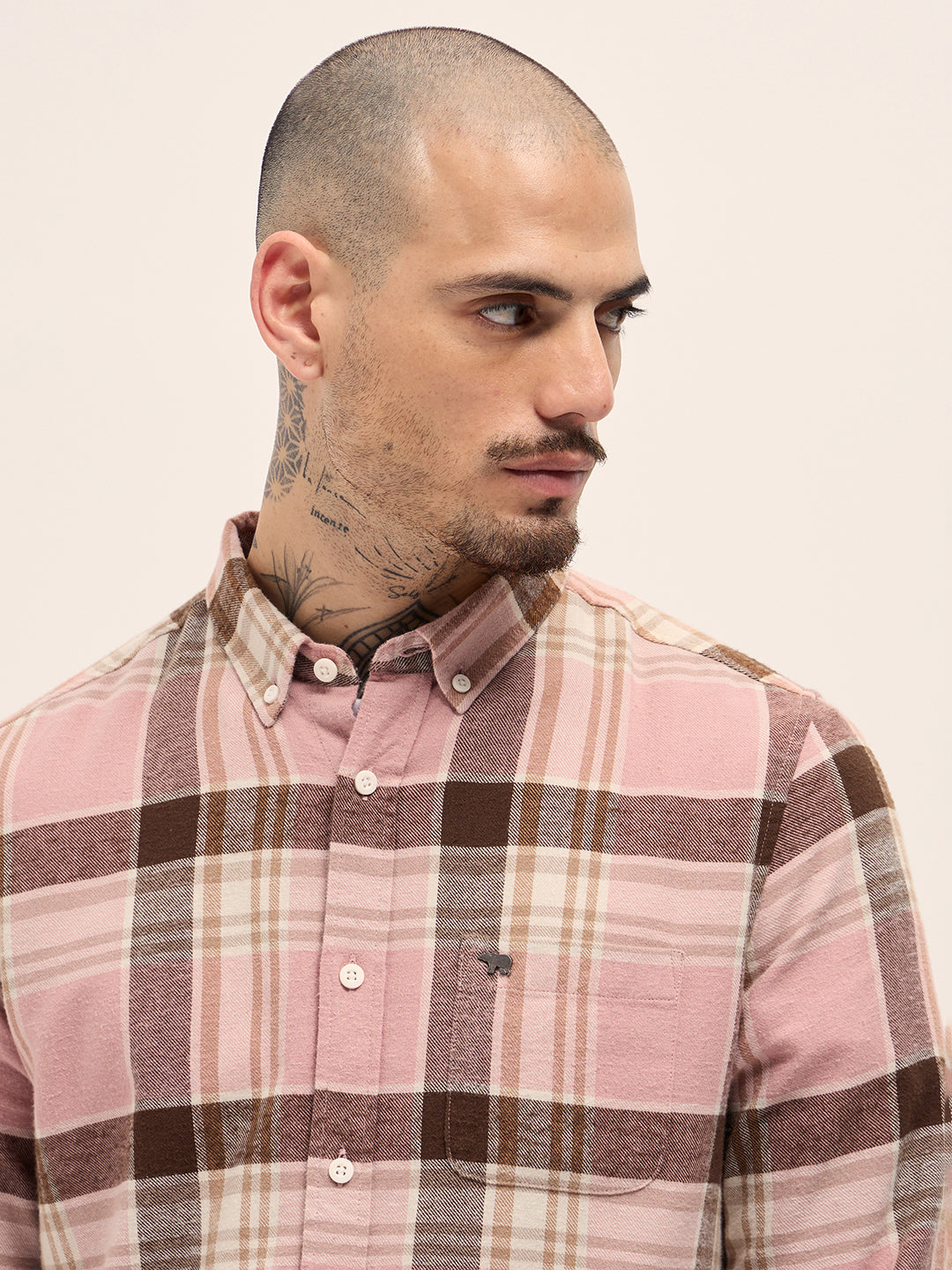 Men Multi-Color Checked Flannel Shirt