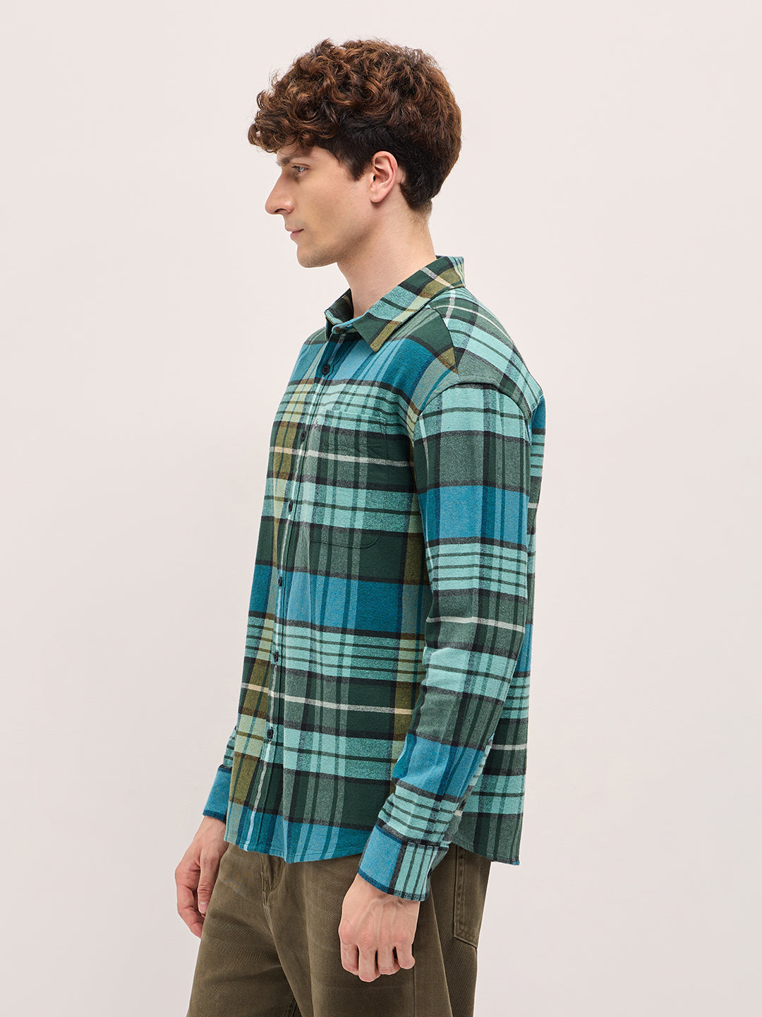 Men Multi-Color Checked Relax Fit Casual Shirt
