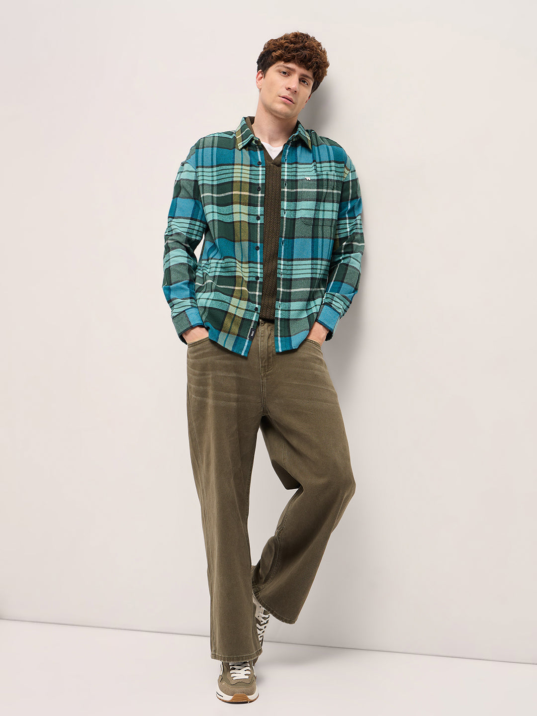 Men Multi-Color Checked Relax Fit Casual Shirt