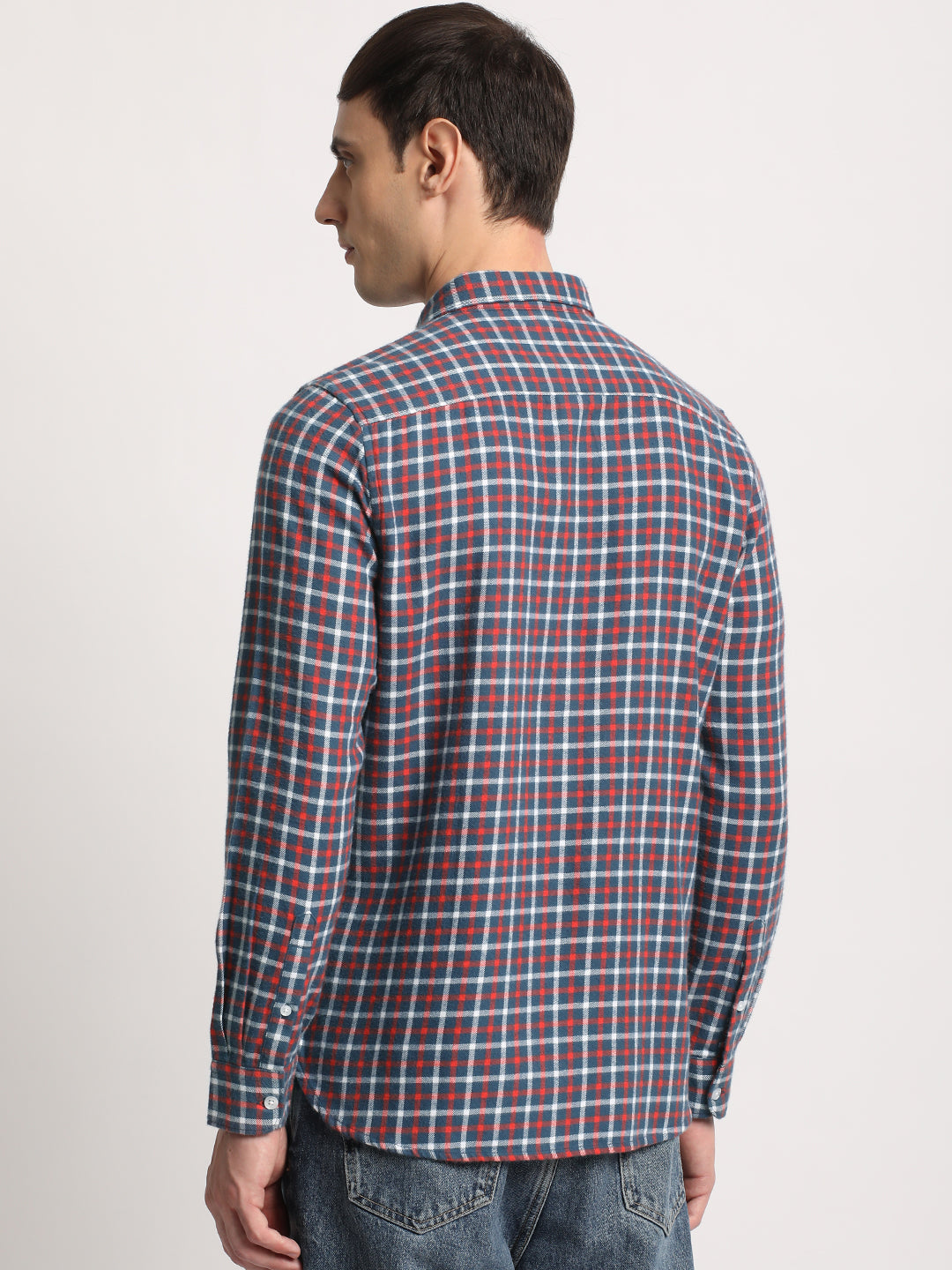 Men Multi Cotton Checked  Shirt
