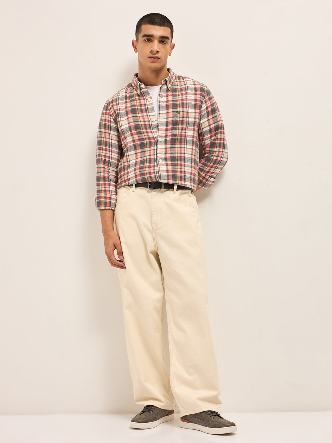 Men Multi-Color Checked Flannel Shirt